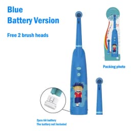 Children Sonic Electric Toothbrush Rotating Toothbrush Battery Type IPX5 Waterproof Cartoon Teeth Whitening Soft Bristle Kids