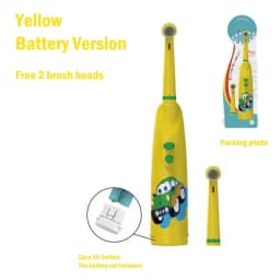 Children Sonic Electric Toothbrush Rotating Toothbrush Battery Type IPX5 Waterproof Cartoon Teeth Whitening Soft Bristle Kids