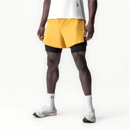 Mens Summer Quick Dry Breathable Sports Double-layer 2 in 1 Compression Shorts Man Running Gym Fitness Casual Jogger Short Pants