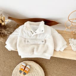 Winter Coat Girl Woolen Fleece Jacket Buttons Baby Stand CollarTops Baby Boys Warm outerwear Cotton Clothing Infant 0-3 You