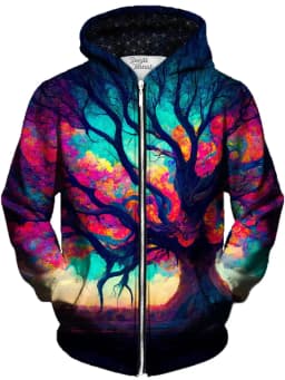 Psychedelic Pattern 3D Printed Scenery Zipper Hoodies Men Women Fashion Hooded Oversized Hoodie Kids Zip Up Sweatshirts Coat