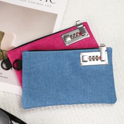 Money Bag Bank Deposit Bag Portable Medicine Bag Small Wallet with Lock for Cash Coins
