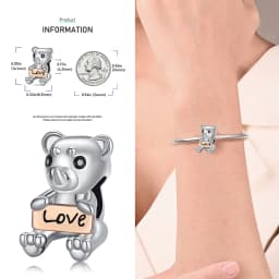 Small Animal Collection 925 Sterling Silver Elephant&Dog&Rabbit&Monkey&Raccoon&Fox Fit DIY Bracelet Bead Charm