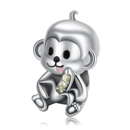 Small Animal Collection 925 Sterling Silver Elephant&Dog&Rabbit&Monkey&Raccoon&Fox Fit DIY Bracelet Bead Charm