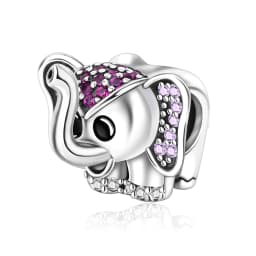 Small Animal Collection 925 Sterling Silver Elephant&Dog&Rabbit&Monkey&Raccoon&Fox Fit DIY Bracelet Bead Charm
