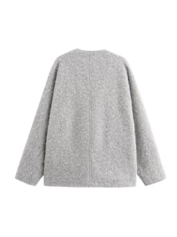 2024 Autumn WinterVintage Casual Chic Women Jackets Solid V-Neck Long Sleeve Lace-up Loose Thick Coats Fashion Outwears