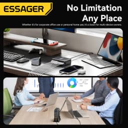 Essager 320W GAN Fast Charge 3.0 USB Type C Fast Charger 8-port 100W USB Type C PD Charger For MacBook Pro ipad iphone 16 15 14