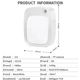 500m³ WiFi Smart Home Fragrance Diffuser Essential Oil Diffuser For Large Areas Auto Timing Room Aromatizer For Fresh Air