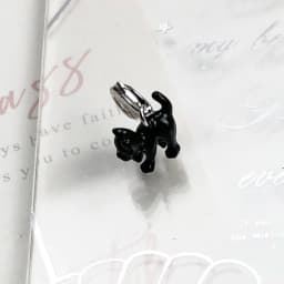 Black Cat Dangle Charm Pendant Brand New 925 Sterling Silver Trendy Gift For Women Men Jewelry
