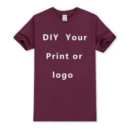 EU size 100% pure cotton custom T-shirt front and back team school uniform store logo text photo for men's personalized high-end