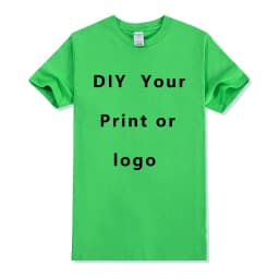 EU size 100% pure cotton custom T-shirt front and back team school uniform store logo text photo for men's personalized high-end