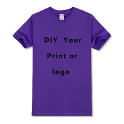 EU size 100% pure cotton custom T-shirt front and back team school uniform store logo text photo for men's personalized high-end