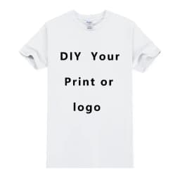 EU size 100% pure cotton custom T-shirt front and back team school uniform store logo text photo for men's personalized high-end