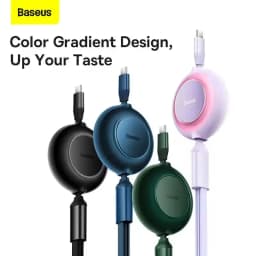 Baseus Retractable 100W 3 in 1 Fast USB Cable for Huawei/Honor Portable 3 in 1 Micro USB Type C Charger Cable For iPhone Samsung