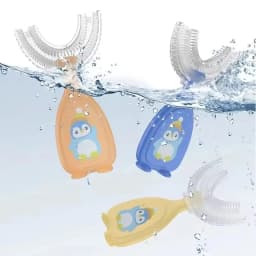 Kids Brush 360 Degree U-shaped Children's Toothbrush Health Soft Silicone Teeth Oral Care Cleaning Waterproof Teeth Whitening