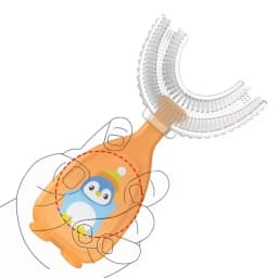 Kids Brush 360 Degree U-shaped Children's Toothbrush Health Soft Silicone Teeth Oral Care Cleaning Waterproof Teeth Whitening