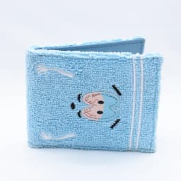 Cute Towel cloth embroidered anime fashion wallet, designer personalized ID card holder