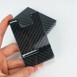 High Quality Matte Twill Permium Carbon Fiber Money Clip Portable Pocket Wallet Slim Bussiness Credit Card Holder