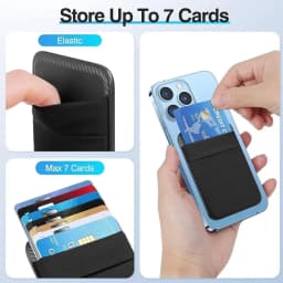 Mobile Phone Magsafe Wallet Mag Card Holder Elastic Slim Cardholder Compatible Magentic Wallets for IPhone 16 15 Samsung Android