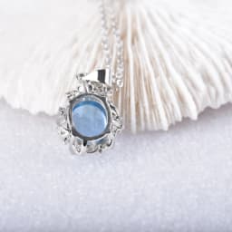 ITSMOS Natural Aquamarine Branch Pendant Necklace Aquamarine Gemstone Plant Necklace for Women Girl Handmade Jewelry
