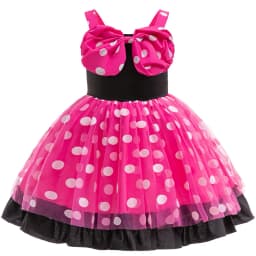 Children's Day Girls Cute Princess Dress WIith Bowknot Headband Kids Minni Polka Dot Gown For Birthday Party Carnival Costume