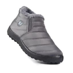 Women's comfortable and warm snow boots, purple warm plush, yellow anti slip, waterproof fishing boots, men's boots