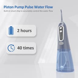 Oral Irrigator With Travel Bag Portable Water Flosser USB Rechargeable 6 Nozzles 300ml Water Tank Waterproof Dental Water Jet