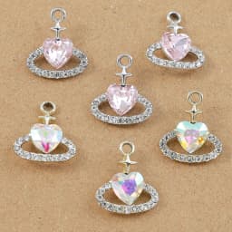 10pcs 18*15mm Crystal CZ Love Heart Charms Pendant for Jewelry Making DIY Earrings Necklace Bracelet Accessories Supplies