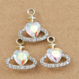 10pcs 18*15mm Crystal CZ Love Heart Charms Pendant for Jewelry Making DIY Earrings Necklace Bracelet Accessories Supplies