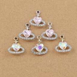 10pcs 18*15mm Crystal CZ Love Heart Charms Pendant for Jewelry Making DIY Earrings Necklace Bracelet Accessories Supplies