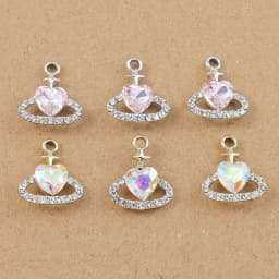 10pcs 18*15mm Crystal CZ Love Heart Charms Pendant for Jewelry Making DIY Earrings Necklace Bracelet Accessories Supplies
