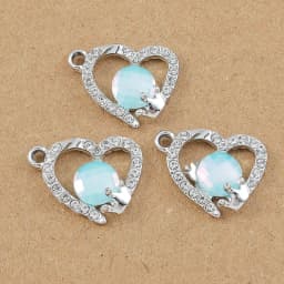 10pcs 18*15mm Crystal CZ Love Heart Charms Pendant for Jewelry Making DIY Earrings Necklace Bracelet Accessories Supplies