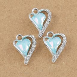 10pcs 18*15mm Crystal CZ Love Heart Charms Pendant for Jewelry Making DIY Earrings Necklace Bracelet Accessories Supplies