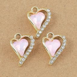 10pcs 18*15mm Crystal CZ Love Heart Charms Pendant for Jewelry Making DIY Earrings Necklace Bracelet Accessories Supplies
