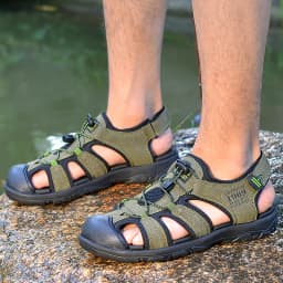 Men Sandals PU Leather Male Summer Shoes Outdoor Walking Beach Flat Sandals Shoes For Men Sneakers sandalias hombre