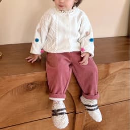 1pcs Boys Girls Winter Velvet Corduroy Kid Pants Little Bear Cartoon Mid Waist Warm Pantalone Baggy Thick Plush Children Trouser