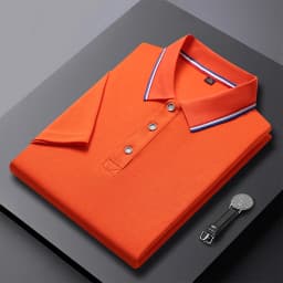 2024 Solid Color Polo Shirt Men's Business Polo Collar Half sleeved Top 2024 Summer Casual Short sleeved T-shirt for Men an