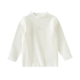 Dave Bella 2025 Spring Children Girls Baby Long Sleeved T-shirts Fashion Casual Children's Pure Cotton Base Layers Top DB1250442