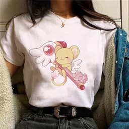 Cardcaptor Sakura Magic Girl Top Women Graphic T-shirt Female Japanese Clothes Funny Gothic Tshirt Female Comic Clothing Top Tee