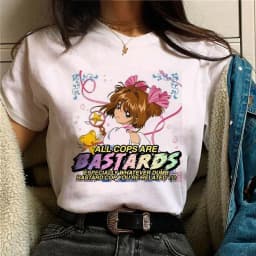 Cardcaptor Sakura Magic Girl Top Women Graphic T-shirt Female Japanese Clothes Funny Gothic Tshirt Female Comic Clothing Top Tee