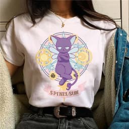 Cardcaptor Sakura Magic Girl Top Women Graphic T-shirt Female Japanese Clothes Funny Gothic Tshirt Female Comic Clothing Top Tee