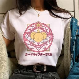 Cardcaptor Sakura Magic Girl Top Women Graphic T-shirt Female Japanese Clothes Funny Gothic Tshirt Female Comic Clothing Top Tee