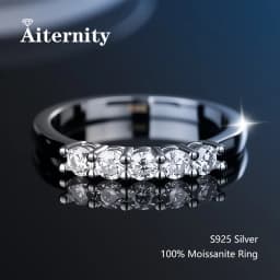 100% Real Moissanite Ring Pass Diamond Tester Pen With GRA Certificate For Women Men 925 Sterling Silver Female Single Tail Ring