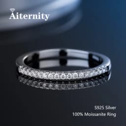 100% Real Moissanite Ring Pass Diamond Tester Pen With GRA Certificate For Women Men 925 Sterling Silver Female Single Tail Ring