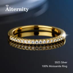 100% Real Moissanite Ring Pass Diamond Tester Pen With GRA Certificate For Women Men 925 Sterling Silver Female Single Tail Ring