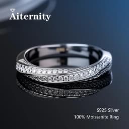 100% Real Moissanite Ring Pass Diamond Tester Pen With GRA Certificate For Women Men 925 Sterling Silver Female Single Tail Ring