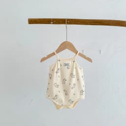 Ins summer baby sling triangle jumpsuit baby small vest sleeveless jumpsuit for toddlers and baby girls summer outdoor wear as a