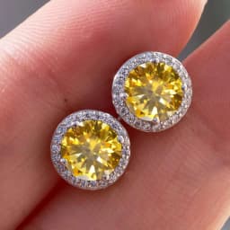 925 Sterling Silver D Color Moissanite Round Earrings Engagement Wedding Daily Work Party Travel Luxury Gift For Women Jewelry