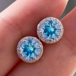 925 Sterling Silver D Color Moissanite Round Earrings Engagement Wedding Daily Work Party Travel Luxury Gift For Women Jewelry