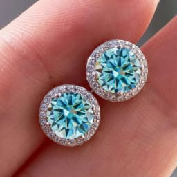 925 Sterling Silver D Color Moissanite Round Earrings Engagement Wedding Daily Work Party Travel Luxury Gift For Women Jewelry